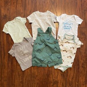 Bundle of 6 pieces 3 month summer clothes baby boy girl Carter’s Kyte
